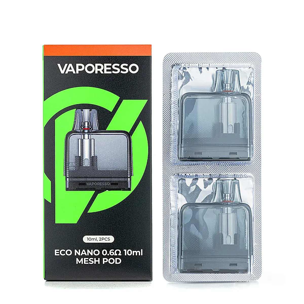 Vaporesso Eco Nano Plus Replacement Pods | 2 Pack | 10ml | 0.6ohm Mesh product image